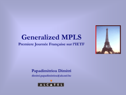 Generalized MPLS