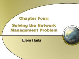 4. Network Management Problem