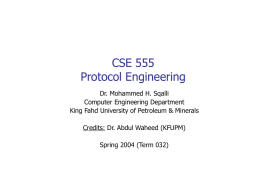 CSE555 Protocol Engineering