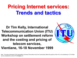 Pricing Internet services: Trends and tactics
