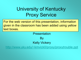 U. K. Proxy Server (powerpoint)