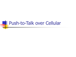 PTT over cellular