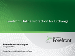 Forefront Online Protection for Exchange