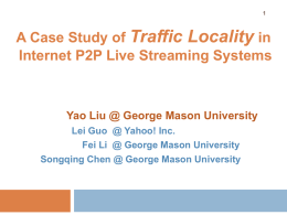 PowerPoint Presentation - A Case Study of Traffic Locality in Internet