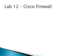 Lab 12 - Cisco Firewall
