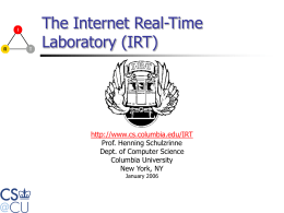 IRT-overview-2006 - Computer Science, Columbia University
