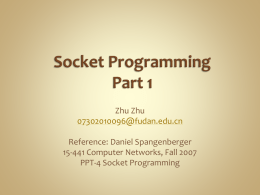Socket Programming Lecture 2