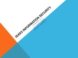 IS493 Information Security