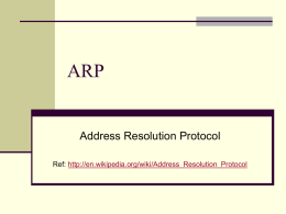 ARP - Personal Web Pages