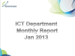 ICT Monthly Report Jan 2013