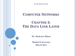 The Data Link Layer- part 1