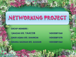 NETWORKING PROJECT GROUP G
