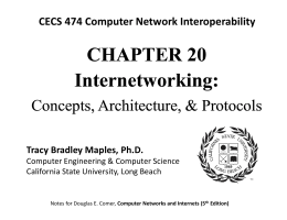 Why Internetworking? - California State University, Long Beach