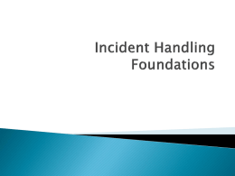 Incident Handling PPT