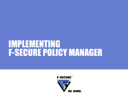 Policy Manager Server
