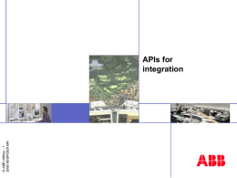 APIs, Possibilities for integration
