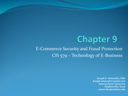 Chapter 9: E-Commerce Security and Fraud Protection