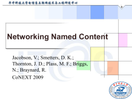 Networking Named Content