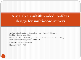 A scalable multithreaded L7-filter design for multi