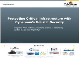 Securing Critical Infrastructure with Cyberoam`s SCADA