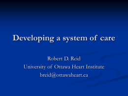 Developing a System of Care
