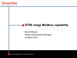 DT80 range Modbus capability