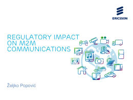 Regulatory impact on M2M Communications