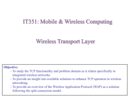 Wireless Application Protocol - WAP