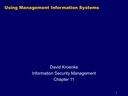 Using Management Information Systems