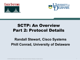 SCTP - Protocol Engineering Lab
