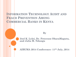Information Technology Audit and Fraud Prevention Among