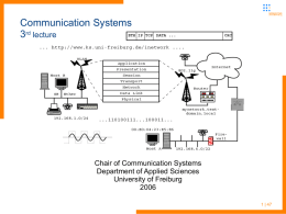 Communication Systems 3rd lecture - Electures