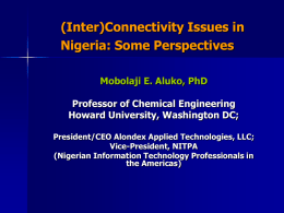 Interconnectivity Issues in Nigeria