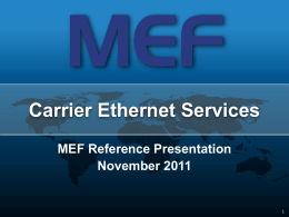 Carrier Ethernet Services overviewx