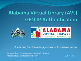 GEO IP Authentication - Alabama Virtual Library