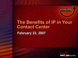 The Benefits of IP in your Contactr Center