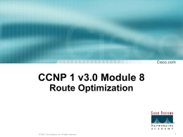 CCNA 3 Module 3 Single-Area OSPF