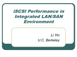 iSCSI Performance - OASIS
