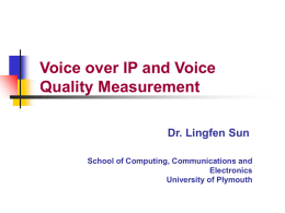 voice quality measurment in VoIP networks