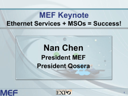 Introduction to the MEF