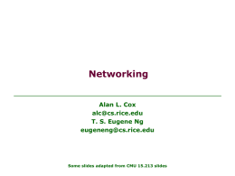 Networking - Rice University