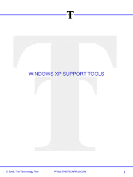 WINDOWS XP SUPPORT TOOLS