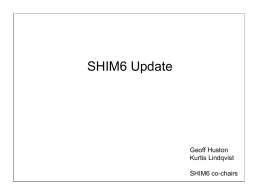 SHIM6 status (in 600 seconds)
