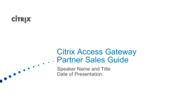 Citrix PowerPoint Master (Widescreen) April 2007
