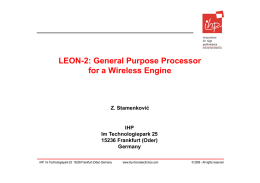 LEON-2 for Wireless Engine