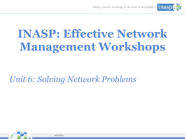 INASP: Effective Network Management Workshops