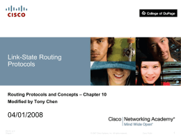 Link-State Routing Protocols - Home