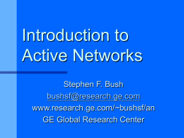Introduction to Active Networks