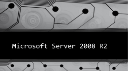 Microsoft Server 2008 R2 - Northeast Wisconsin Technical