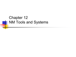Chapter 12 NM Tools and Systems